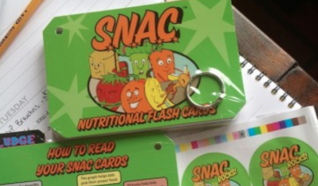 SNAC nutritional flash cards